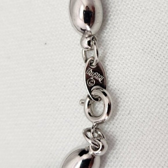 Vintage Trifari Rope Chain Necklace and Matching Bracelet - Black/Silver tone - Picture 3 of 3